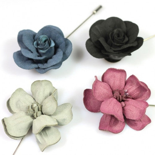 Handmade Fabric Rose Flower Pin Brooch