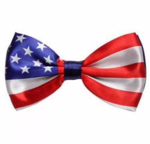 American Flag Print Big Bowtie