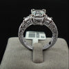 Rectangle Emerald Cut CZ Zircon Ring