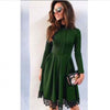 Long Sleeve Casual Lace Bottom Dress