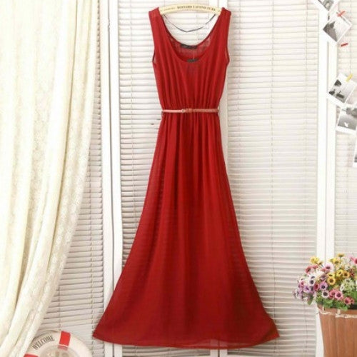 Sleeveless Floor-Length Dress