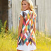 Colorful Plaid Printed Dress