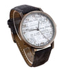 Newspaper Jean Fabric Analog Wrist Watch