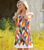 Colorful Plaid Printed Dress