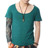 V Neck Retro Brand Cotton T-Shirt