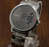 Turntable Dial Net Mesh Steel Wrist Watch