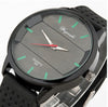 Silicone Leather Analog Watch Men