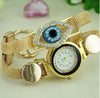 Gold Serpent Indian Blue Eye Wrist Watch