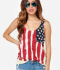 American Flag Print Casual Tee Shirt