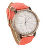 Newspaper Jean Fabric Analog Wrist Watch