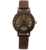 Effiel Tower Crystal Rhinestone Leather Watch