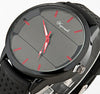 Silicone Leather Analog Watch Men