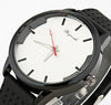 Silicone Leather Analog Watch Men