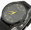 Silicone Leather Analog Watch Men