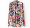 Vintage Floral Print Long Sleeve Shirt