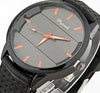 Silicone Leather Analog Watch Men