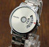 Turntable Dial Net Mesh Steel Wrist Watch