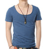 V Neck Retro Brand Cotton T-Shirt